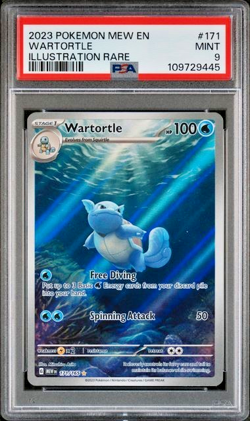 Pokemon Wartortle 171/165 Sv: Scarlet & Violet 151 Illustration Rare PSA 9 171 - Image 1