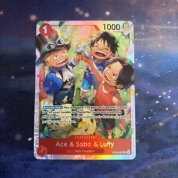 ONE PIECE - ACE & SABO & LUFFY - OP13-007 - SUPER RARE - ENGLISH - OP13 - Image 1