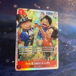 ONE PIECE - ACE & SABO & LUFFY - OP13-007 - SUPER RARE - ENGLISH - OP13 - Image 2