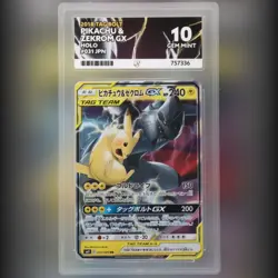 ACE 10 Pikachu & Zekrom GX holo 031/095 Tag Bolt 2018 Pokemon Card - Image 1