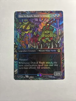 Don & Raph, Hard Science (Borderless) Foil TMNT Plus Bonus Rare!!! - Image 1