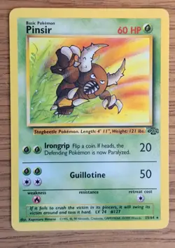 Pokemon TCG Pinsir Jungle Card 25/64 Unlimited Non-Holo, WOTC NM Condition - Image 1
