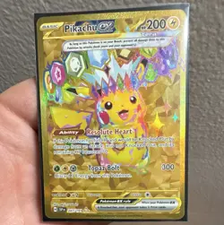 Pokemon TCG Pikachu ex Hyper Rare Full Art Holo Sv08 200 HP 247/191 - Image 1