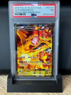PSA 7 NM Charizard EX XY121 Full Art Black Star Promo Red & Blue Collection - Image 1
