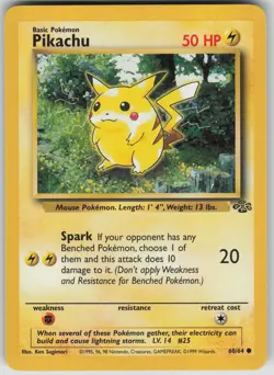 Pokemon TCG Pikachu Common Jungle 60/64 - Image 1