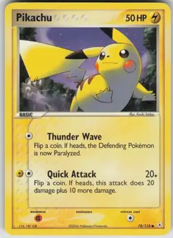 Pokemon TCG Pikachu Common Holon Phantoms 78/110 - Image 1