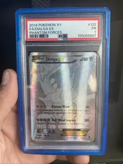 2014 POKEMON XY PHANTOM FORCES #122 FULL ART/DIALGA EX PSA 1 - Image 1