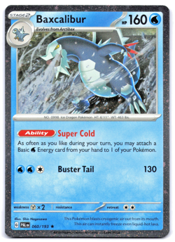 Pokemon TCG Baxcalibur 060/193 Cosmo Holo Paldea Evolved NM - Image 1