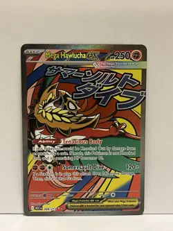 Pokemon Mega Hawlucha EX Full Art Foil Mega Evolution 250 HP 268/217 English TCG - Image 1