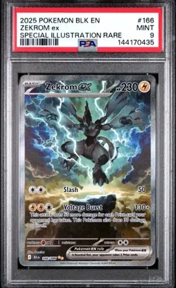 Scarlet Violet Black Bolt Zekrom EX 166/086 Special Illustration Rare PSA 9 166 - Image 1