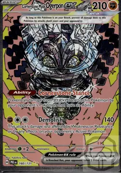 Cornerstone Mask Ogerpon ex 160/131 Holo Prismatic Evolutions Pokemon Holo NM/M - Image 3