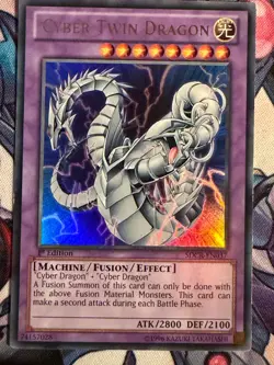 Cyber Twin Dragon SDCR-EN037 ULTRA RARE YuGiOh Card FIRST EDITION - Image 1