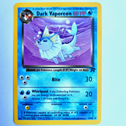Dark Vaporeon 45/82 Pokemon TCG Team Rocket NM Vintage 2000 Card - Image 2