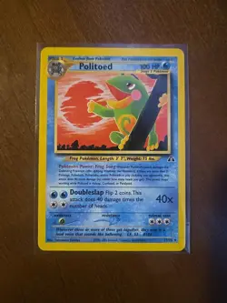 RARE POLITOED POKEMON CARD 27/75 - Image 1