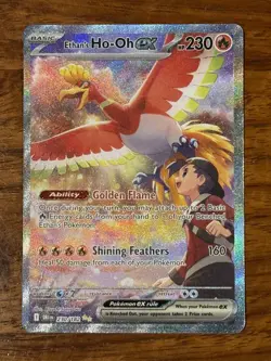 Ethan's Ho-Oh EX 230/182 Destined Rivals SIR Pokemon Card Ethans Ho-oh - Image 1