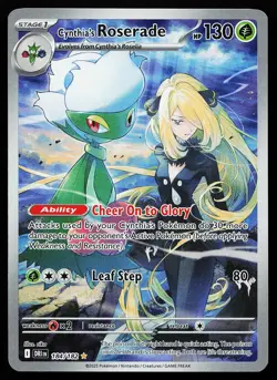 Cynthia's Roserade 184/182 Holo Illustration Rare Destined Rivals Pokemon Card - Image 1