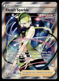 Pokemon Cards Elesa's Sparkle 260/264 Fusion Strike Ultra Rare NM - Image 1