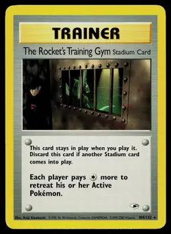 Pokemon Card - The Rocket's Training Gym Gym Heroes 104/132 Rare - Image 1
