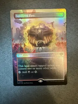 Sundown Pass - Foil - Borderless Secrets of Strixhaven MTG - Image 1