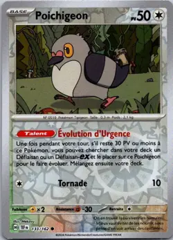 Carte Pokemon Poichigeon 133/162 Reverse - 2024 - Image 1