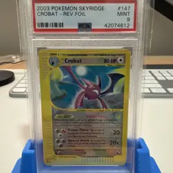 2003 POKEMON SKYRIDGE #147 CROBAT-REVERSE FOIL PSA 9 - Image 1