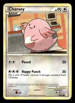 Chansey 58/123 Common HeartGold & SoulSilver Pokemon LP - Image 1