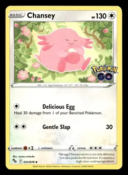 Chansey 051/078 Uncommon Pokemon GO Pokemon NM - Image 1