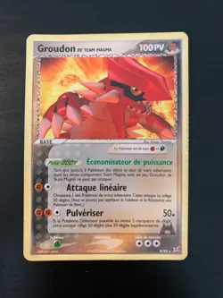 Carte Pokemon : Groudon de Team Magma 9/95 Ex Team Aqua & Team Magma Francais - Image 1