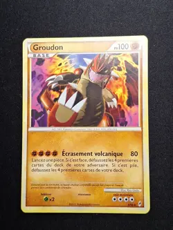 EXC NM Groudon 6/95 HGSS L'appel des Legendes Pokemon FR - Image 1