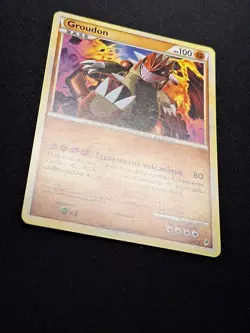 EXC NM Groudon 6/95 HGSS L'appel des Legendes Pokemon FR - Image 3