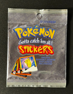 Pokemon Stickers Artbox Series 1 - 1999 Official Nintendo - Booster Pack Sealed - Image 1