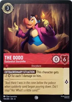 126/204 THE DODO OUTLANDISH STORYTELLER EN8 COMMON DISNEY LORCANA CARD - Image 1