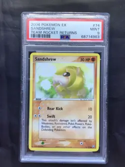 Pokemon Cards: EX Team Rocket Returns Common: Sandshrew 74/109: PSA 9 - Image 1