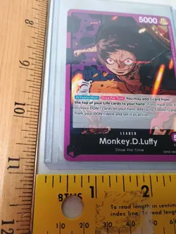 OP9 One Piece Monkey D. Luffy Leader Card 2023 OP05-060 Leader - Image 2