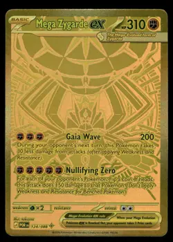 Pokemon Cards Mega Zygarde ex 124/088 Perfect Order Mega Hyper Rare NM - Image 1