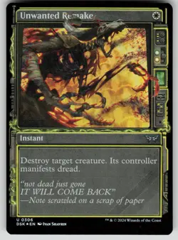 Unwanted Remake (Showcase) Foil Uncommon Duskmourn: House of Horror 306 MTG NM - Image 1