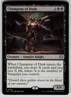 Champion of Dusk Rare Commander: The Lost Caverns of Ixalan 188 MTG NM 2023 - Image 1