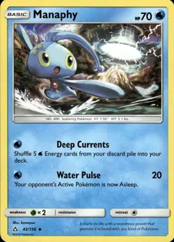 Manaphy 42/156 | Sun & Moon - Ultra Prism | Pokemon TCG | English | Uncommon - Image 1