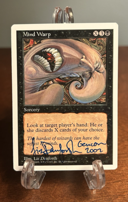 Mind Warp MTG 5th Edition Signed Artist Proof AP Magic The Gathering - Image 1