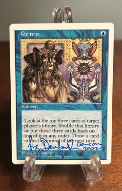 Magic the Gathering Portent 5th Edition MTG Signed Artist Proof AP LP - Image 1