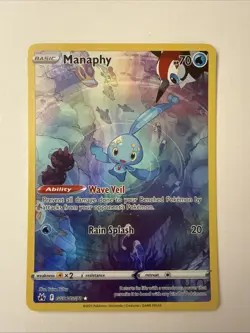 Manaphy GG06/GG70 Full Art 2023 Pokemon Crown Zenith Galarian Gallery Card NM - Image 1