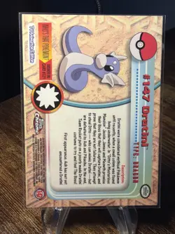 Topps Chrome 2000 Pokemon Series 2 Foil #147 Dratini NM - Image 2