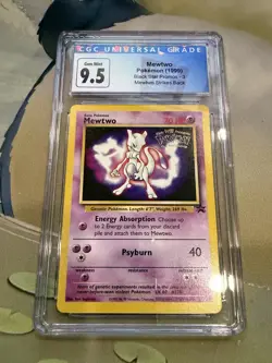 CGC 10 Gem Mint Mewtwo Black Star Promo 3 Mewtwo Strikes Back Pokemon 1999 - Image 1