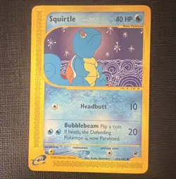 Pokemon TCG Squirtle 132/165 Expedition Base Set Regular 2002 - Image 1
