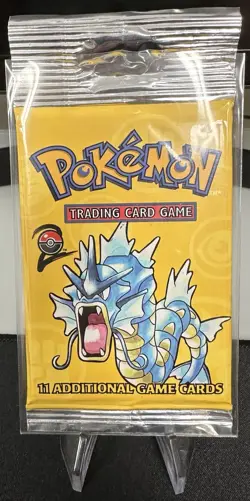 Pokemon Base Set 2 Long Crimp Booster Pack Factory Sealed Gyarados Art Heavy - Image 2