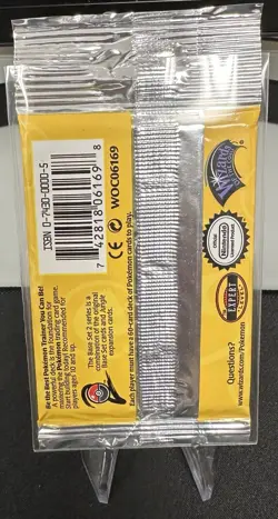 Pokemon Base Set 2 Long Crimp Booster Pack Factory Sealed Gyarados Art Heavy - Image 3