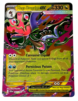 Mega Dragalge ex - 065/086 Holo Double Rare ME04: Chaos Rising Pokemon TCG NM - Image 1