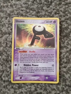 Pokemon EX Unseen Forces Rare Holo Unown F - Image 1