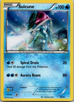 POKEMON SUICUNE (30 30/30 HOLO XY TRAINER KIT: PIKACHU LIBRE & SUICUNE NM/M - Image 1