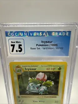 Pokemon Ivysaur CGC 7.5 NM+ 1st Edition Shadowless Base Set 30/102 - Image 4